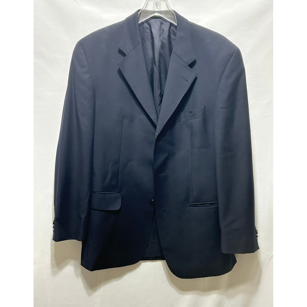 Jaguar Styled Italy Mens Navy Blue Blazer Sport Coat Wool Jacket Size 38 Regular